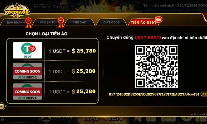 Xocdia88 nạp rút nhanh chóng